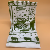 Flour Sack Dish Towel - Chile Roaster Green